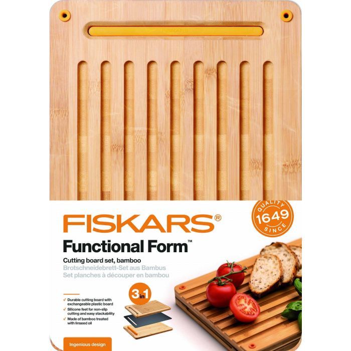 Разделочная доска Fiskars Functional Form бамбукова Фото