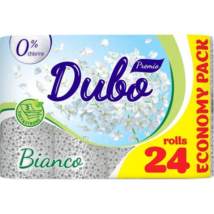 Туалетная бумага Диво Premio Bianco 3 слоя 24 рулона Фото