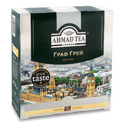 Чай Ahmad Tea Граф Грей 100х2 г Фото