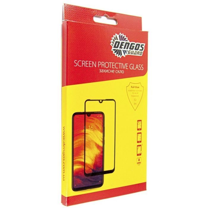 Стекло защитное Dengos Full Glue Xiaomi Redmi 12C (black) Фото