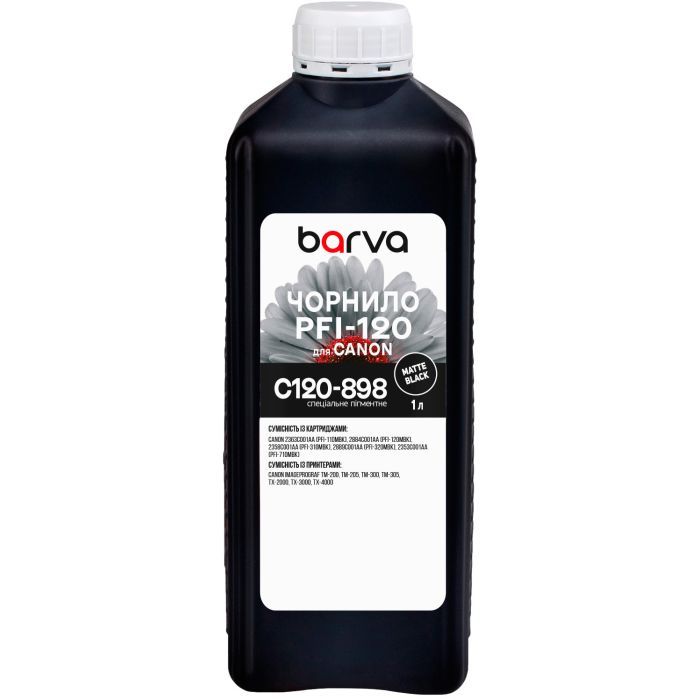 Чернила Barva Canon PFI-120/710 1л MBK pigmented Фото