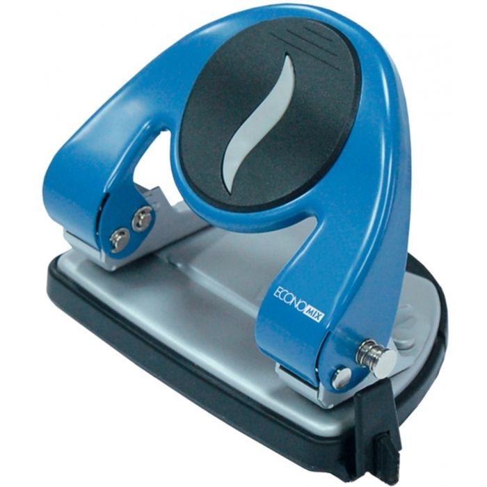 Дырокол Economix с линейкой 30 листов Синий Фото