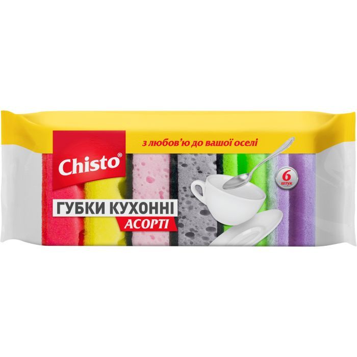 Губки кухонные Chisto Ассорти 6 шт. Фото