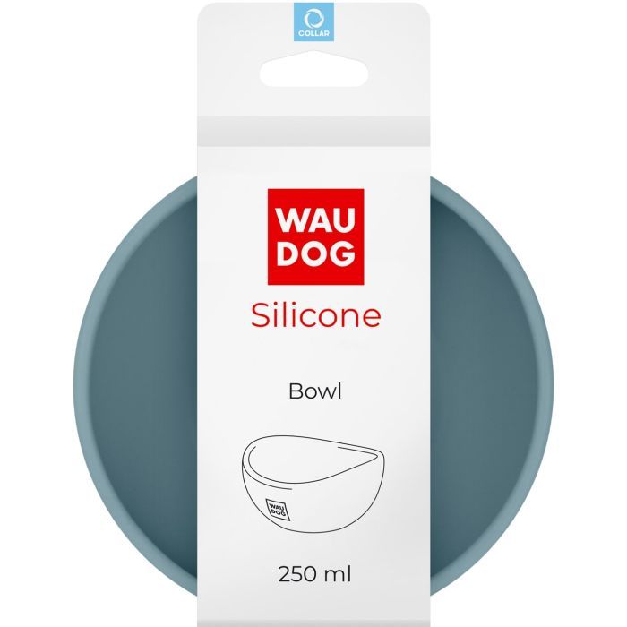 Посуда для кошек WAUDOG Silicone Миска 250 мл сіра Фото