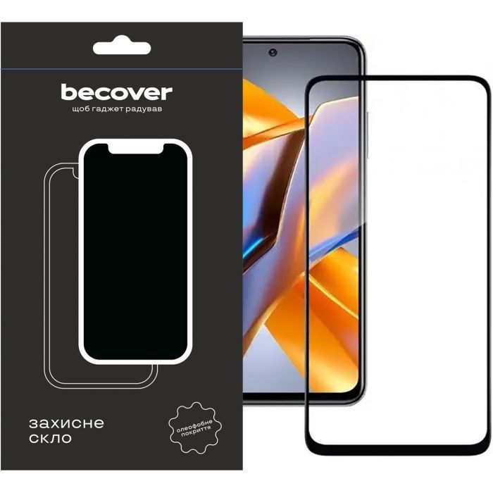 Стекло защитное BeCover Tecno Spark 10 Pro (KI7) Black Фото