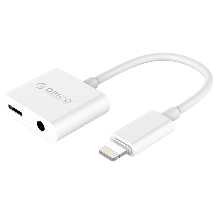 Переходник Orico Lightning to 3.5mm/Lightning 2LT-WH-BP Фото