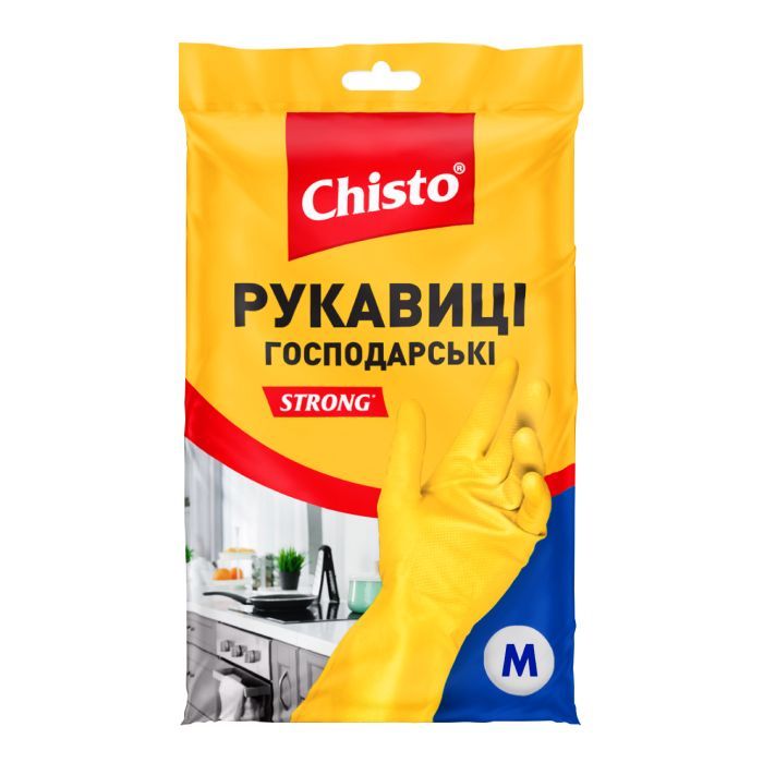 Перчатки хозяйственные Chisto Strong Латексные 1 пара M Фото