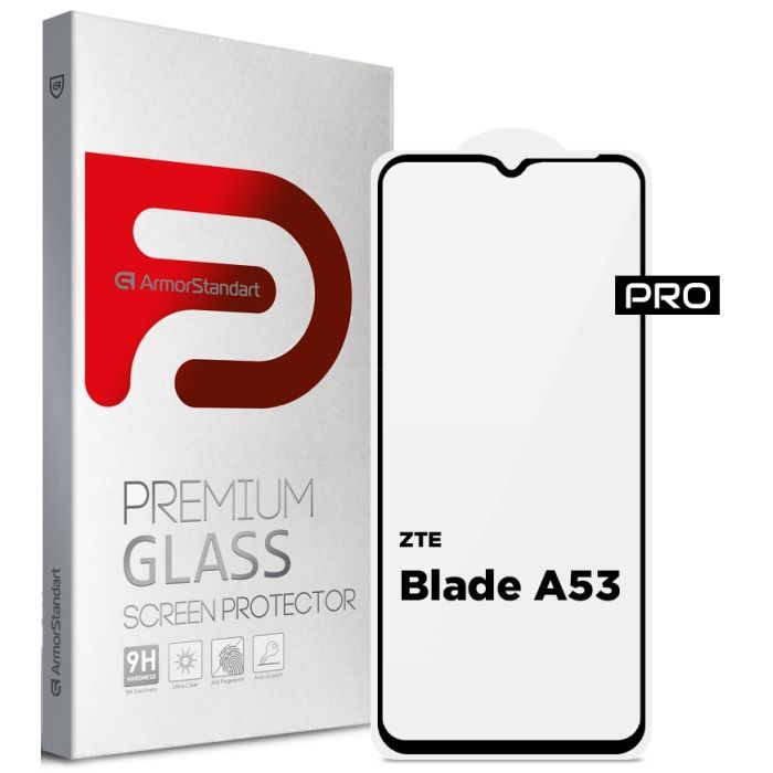 Стекло защитное Armorstandart Pro ZTE Blade A53 Black Фото