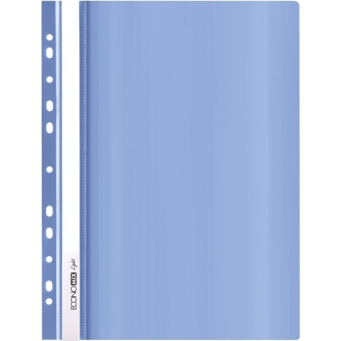 Папка-скоросшиватель Economix А4 Light с перфорации, синяя Фото