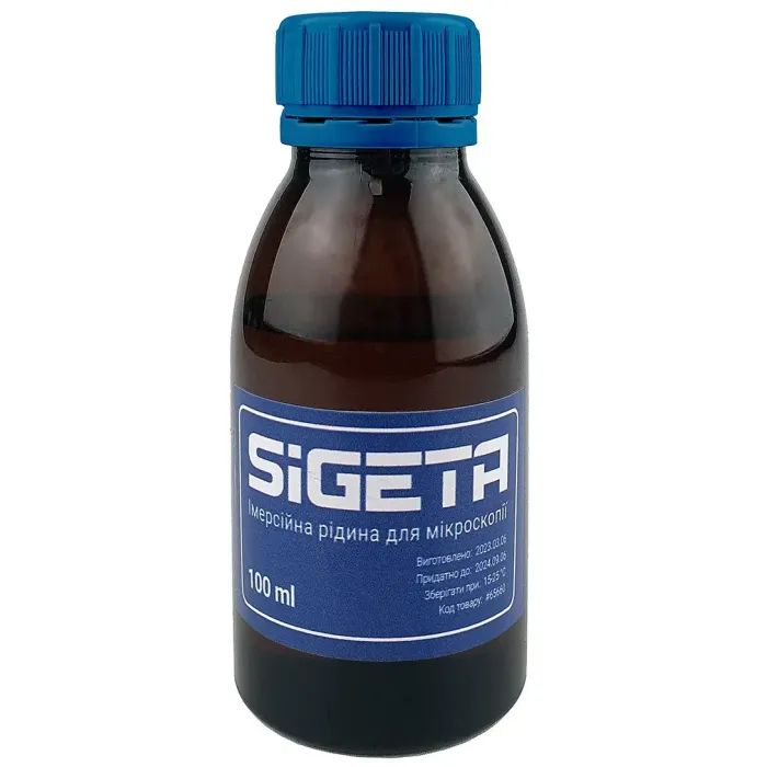 Аксессуар для микроскопов Sigeta Імерсійна олія для мікроскопії 100ml Фото