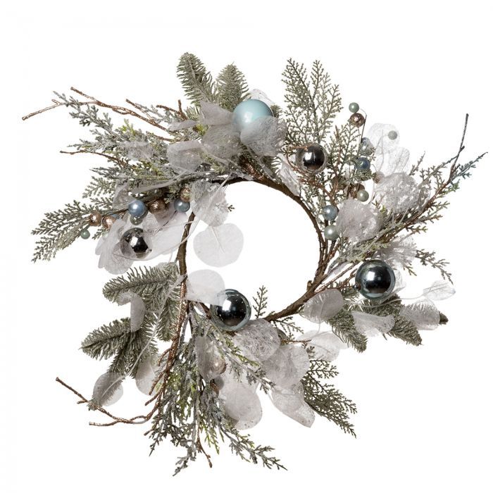 Рождественский венок YES! Fun з бірюз.кулями, 45 см Фото