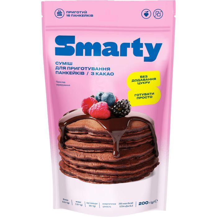 Смесь для выпекания Smarty панкейков из какао 200 г Фото