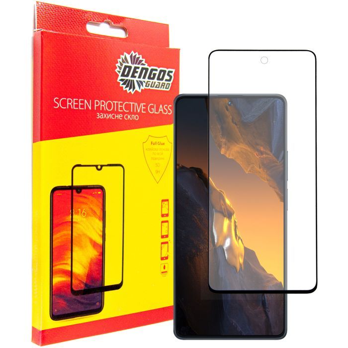 Стекло защитное Dengos Full Glue Poco F5 Pro Фото