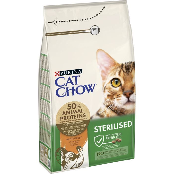 Сухой корм для кошек Purina Cat Chow Sterilised з індичкою 1.5 кг Фото
