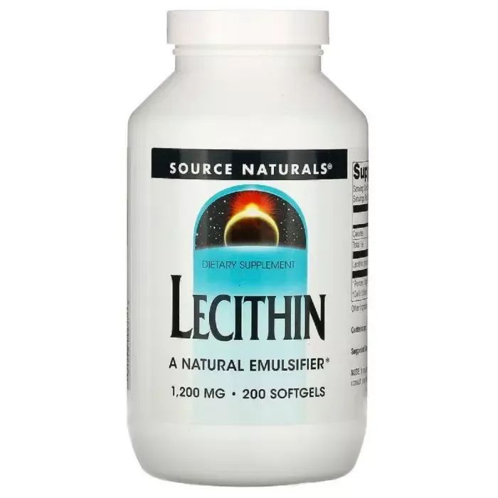 Аминокислота Source Naturals Лецитин 1200мг, 200 желатиновых капсул Фото