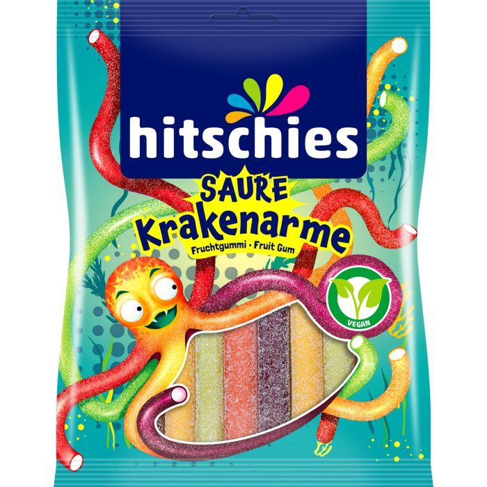 Конфета Hitschies Saure Krakenarme 125 г (vegan) Фото