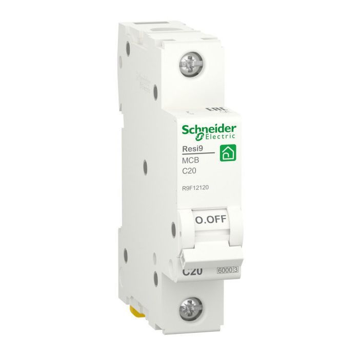 Автоматический выключатель Schneider Electric RESI9 6kA 1P 20A C Фото