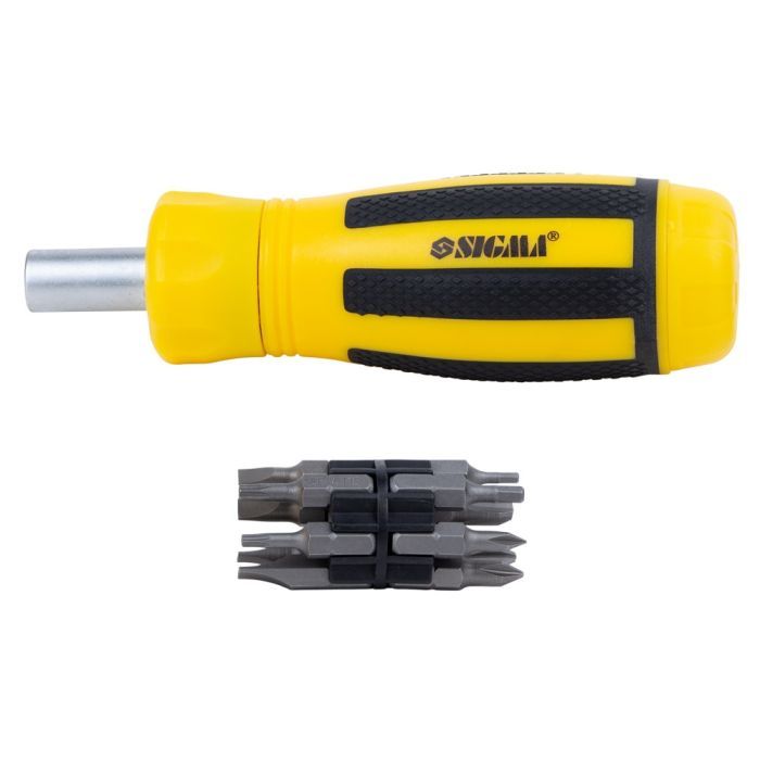 Набор отверток Sigma с реверсом c битами 12шт CrV Фото