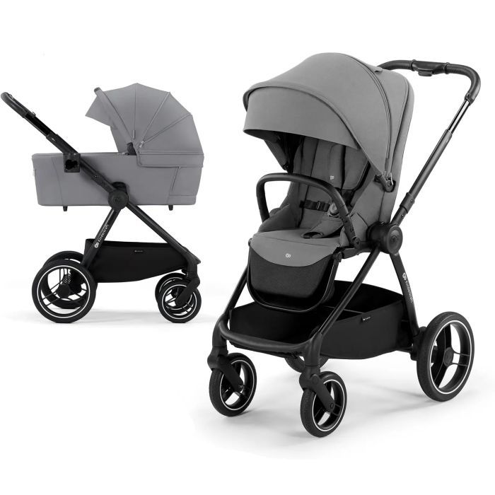 Коляска Kinderkraft 2 в 1 Nea Platinum Grey (KSNEA000GRY2000) Фото