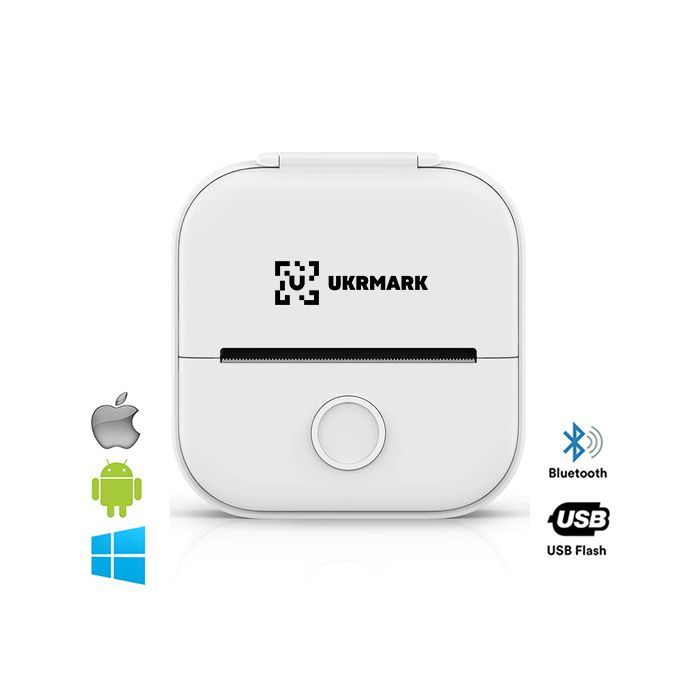 Принтер чеков UKRMARK P02WT Bluetooth, белый Фото