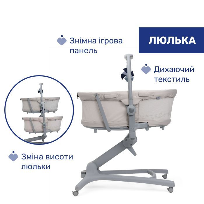 Кроватка Chicco Колиска для новонародженого 5 в 1 Baby Hug Pro, бе Фото 3