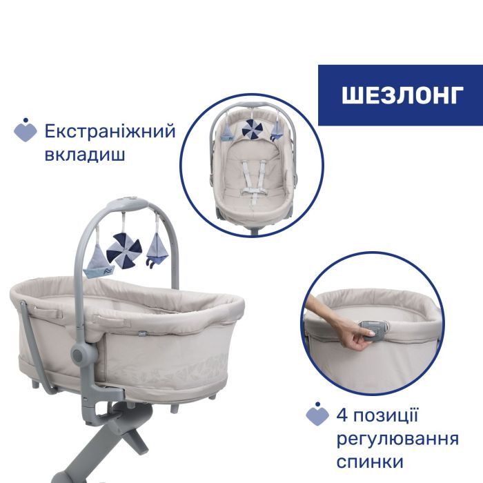 Кроватка Chicco Колиска для новонародженого 5 в 1 Baby Hug Pro, бе Фото 4
