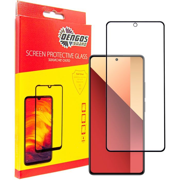 Стекло защитное Dengos Xiaomi Redmi Note 13 Pro (black) Фото