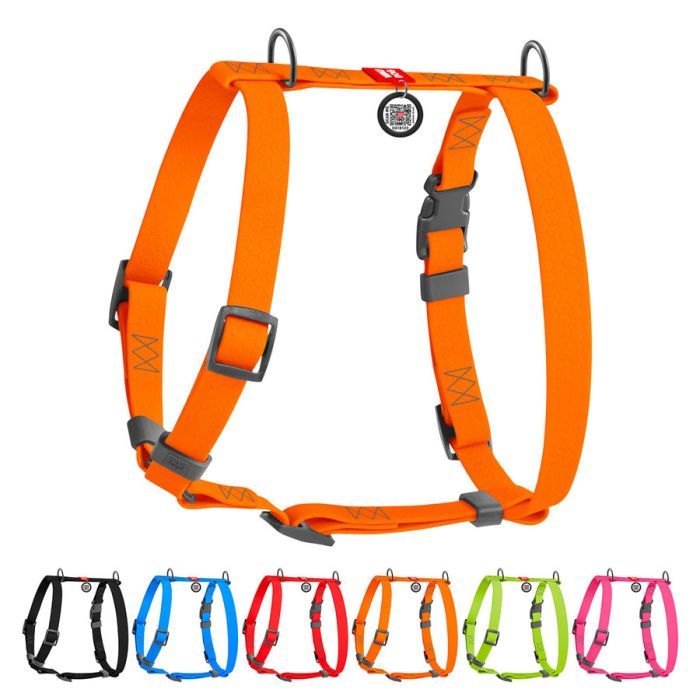 Шлей для собак WAUDOG Waterproof Н-образная анатомическая XL оранжевая Фото