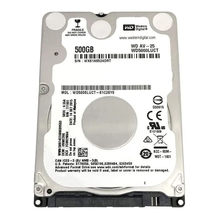 Жесткий диск для ноутбука WD 2.5" 500GB Фото
