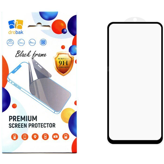 Стекло защитное Drobak Xiaomi Redmi Note 13 5G (Black) Фото