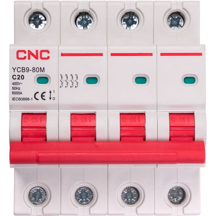 Автоматический выключатель CNC YCB9-80M 4P C20 6ka Фото
