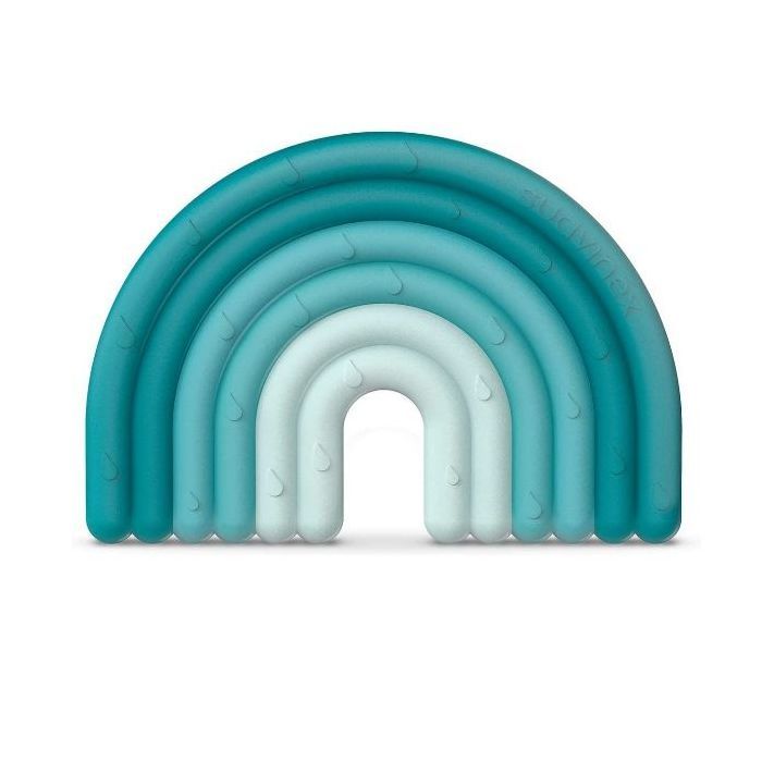 Прорезыватель Suavinex силиконовый с пузырьками/голубой Фото