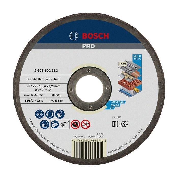 Круг отрезной Bosch Multi Construction прямий 125х1.6мм Фото