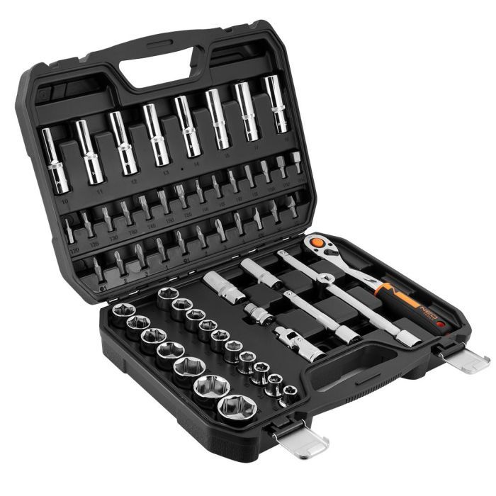 Набор инструментов Neo Tools 58шт, 1/2", CrV, кейс Фото