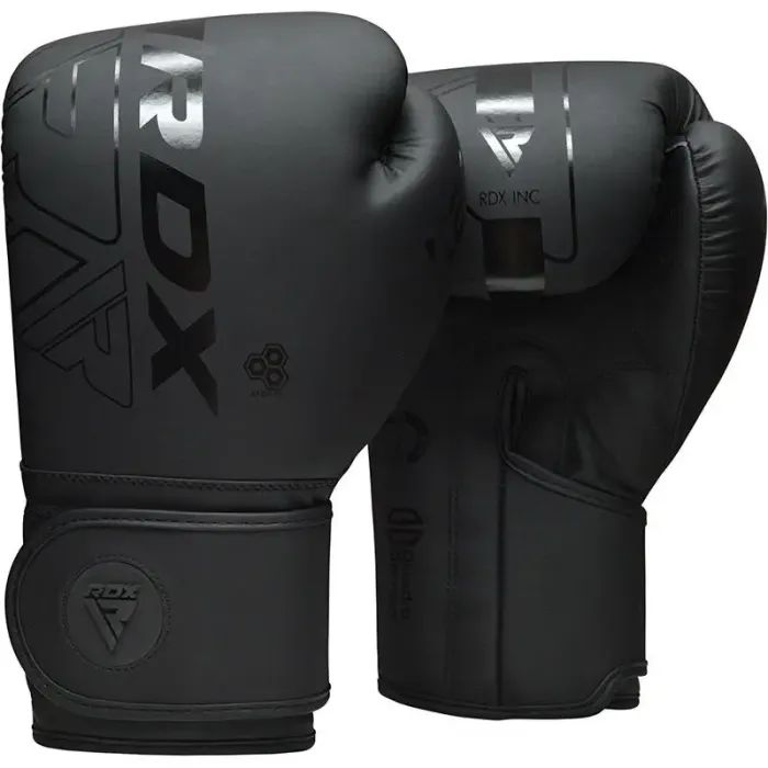 Боксерские перчатки RDX F6 Kara Matte Black 12 унцій Фото