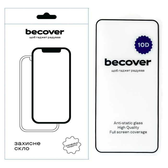 Стекло защитное BeCover Poco M6 Pro 4G 10D Black Фото