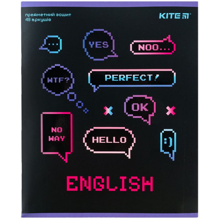 Тетрадь Kite предметний Neo 48 аркушів, англійська мова лінія Фото