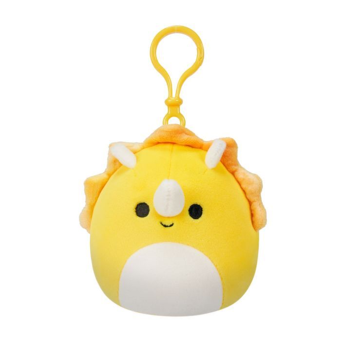 Мягкая игрушка Squishmallows на кліпсі – Трицератопс 9 см Фото