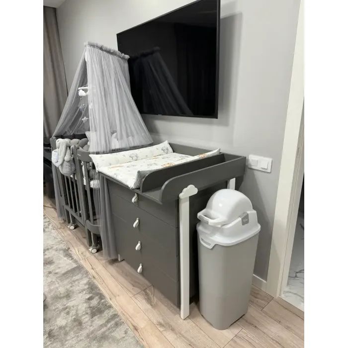 Кроватка Ingvart трансформер Nika 60 Slim з опускною боковинкою (60 Фото 2