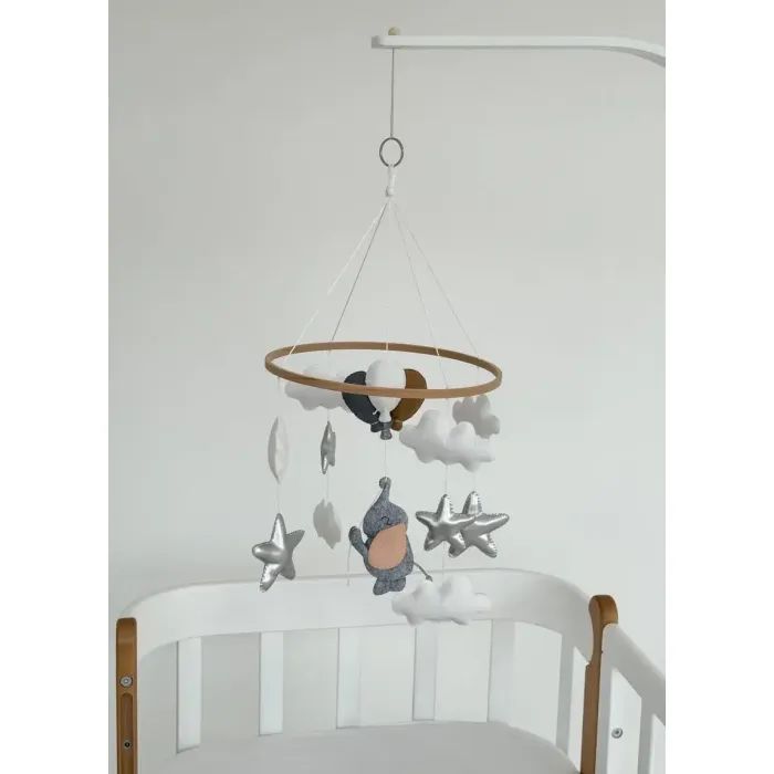 Мобиль Ingvart Серый слоненок с шариками Фото