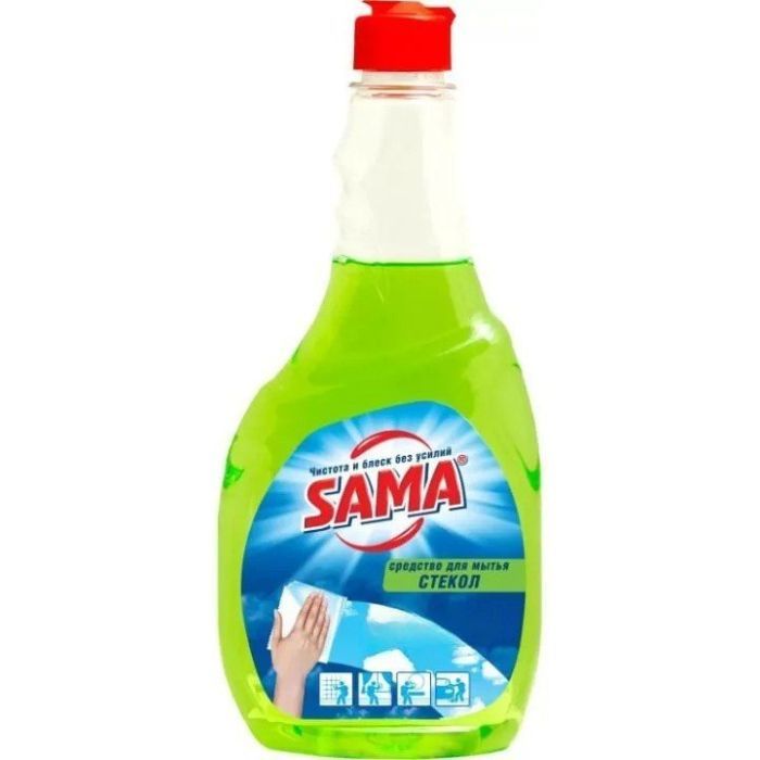Средство для мытья стекла Sama Яблуко Запаска 500 мл Фото