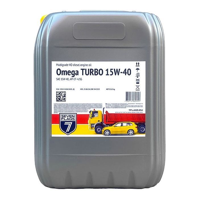 Моторное масло 7FLAGS Omega TURBO 15W-40 17,5л Фото