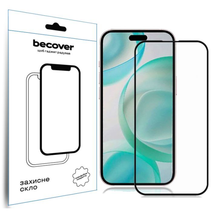 Стекло защитное BeCover Apple iPhone 16 Pro Black Фото
