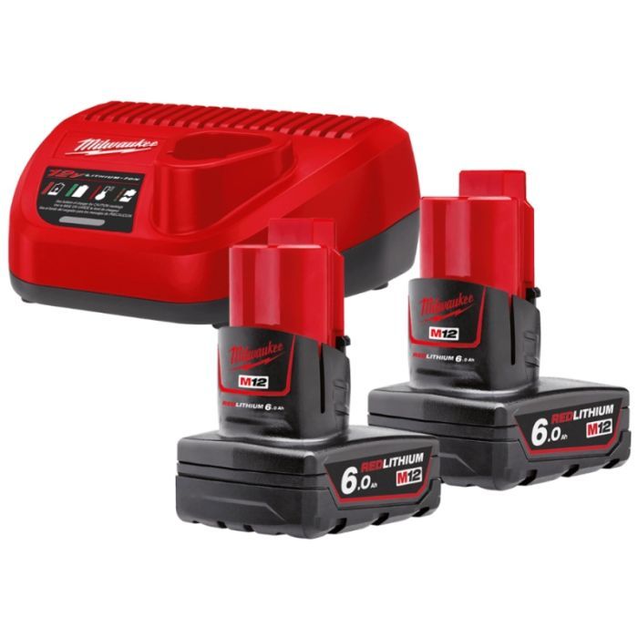 Набор аккумулятор + зарядное устройство Milwaukee M12 NRG-602 2x6Ah Фото