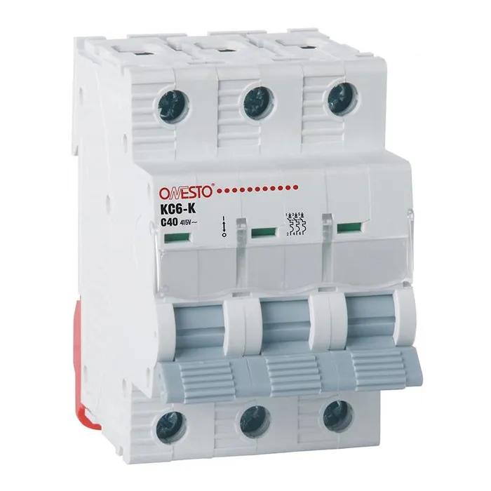 Автоматический выключатель ONESTO 3п С 25А MCB 6kA (KC6-K) Фото