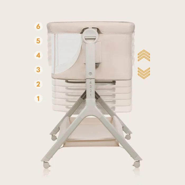 Кроватка Lionelo приставна LEONIE PLUS BEIGE SAND Фото 6