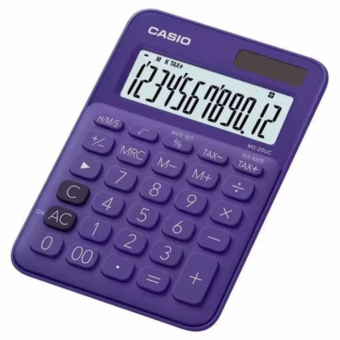 Калькулятор Casio MS-20UC-PL-W-EC, фиолетовый Фото