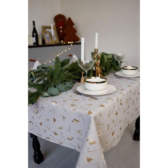 Скатерть Прованс Шапочки на бежевом 136х180 см Фото