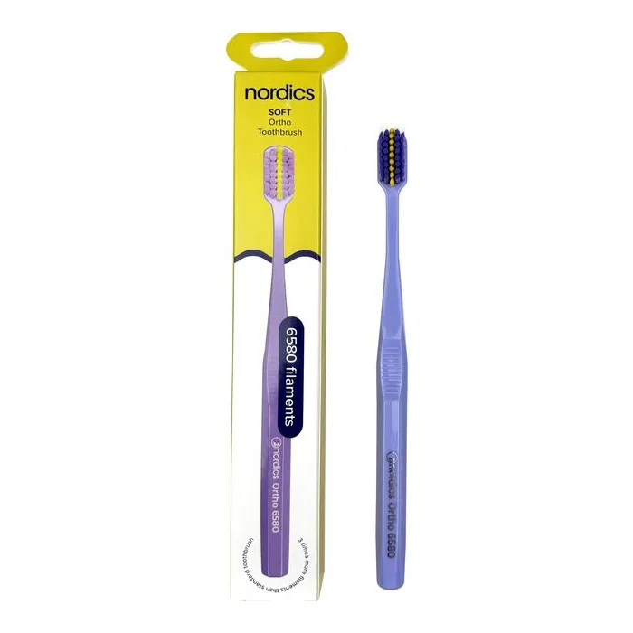 Зубная щетка Nordics 6580 Ortho Soft Purple Ортодонтическая Фото