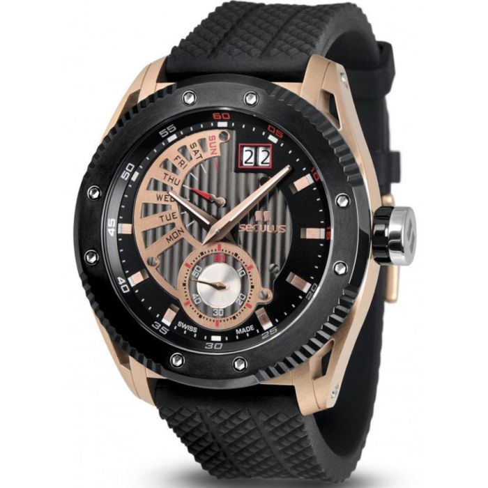 Наручные часы Seculus 9535.2.7004P white-black, ipb-rose, black silicon Фото